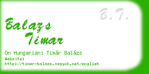 balazs timar business card